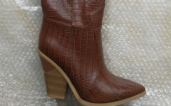 Cowboy Boot Ankle Wedge