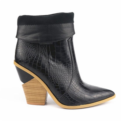 Cowboy Boot Ankle Wedge