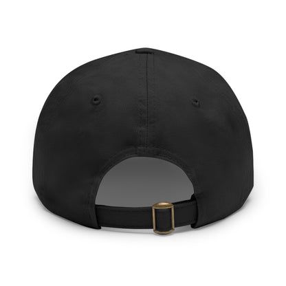 Leather Patch Dad Hat — "Become What I Want, I Choose Today" Vintage Cap