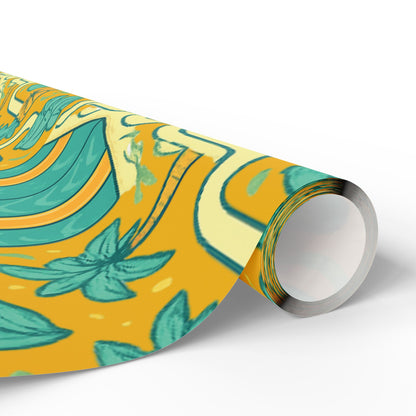 Tropical Travel Wrapping Papers — Island-Inspired Gift Wrap