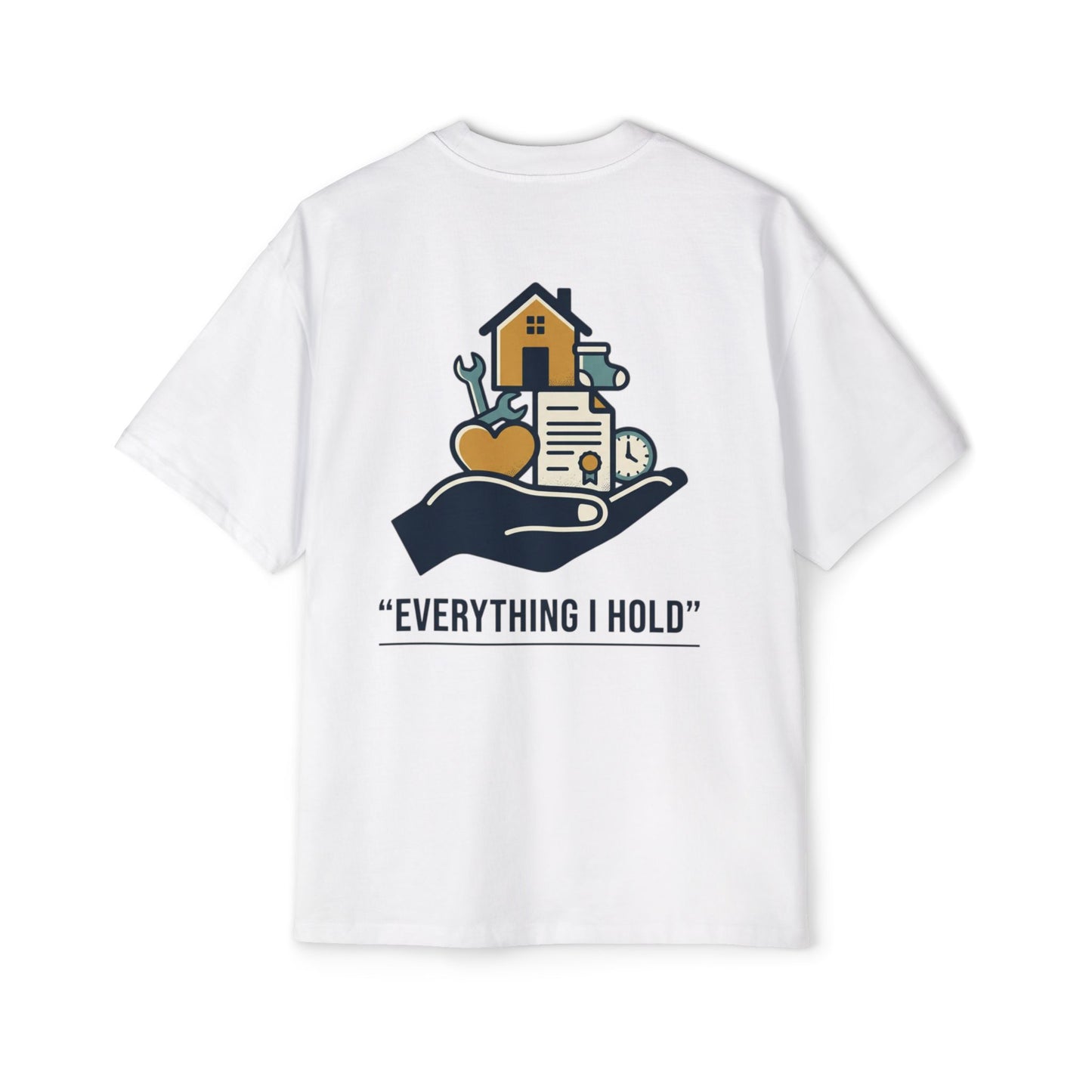 Off Duty Tee — "Everything I Hold" Oversized Graphic T-Shirt