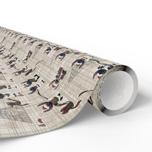 Wrapping Paper Roll – Festive Turtle S&A Pattern Gift Wrap (Eco-Friendly Holiday & Birthday)