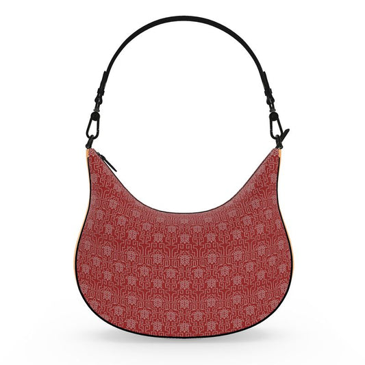 LOUVE “Crimson Maze” Shoulder Bag — Runway Noir Edition