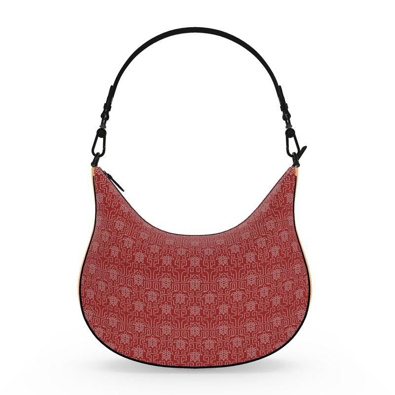 LOUVE “Crimson Maze” Shoulder Bag — Runway Noir Edition
