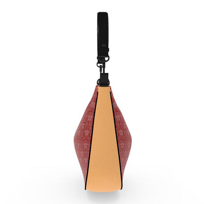 LOUVE “Crimson Maze” Shoulder Bag — Runway Noir Edition