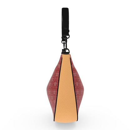 LOUVE “Crimson Maze” Shoulder Bag — Runway Noir Edition