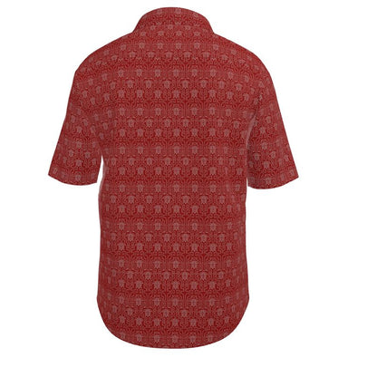 LOUVE “Crimson Maze” Short-Sleeve Shirt — Runway Noir Edition