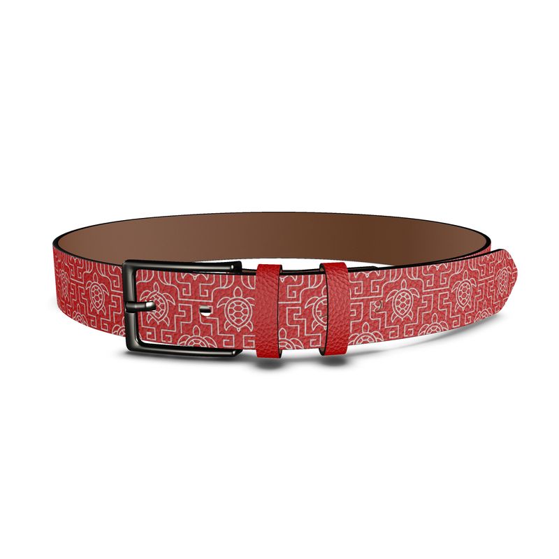 LOUVE “Crimson Maze” Belt — Runway Noir Edition