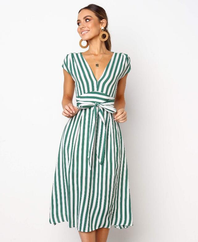 Stripe Princess Dress