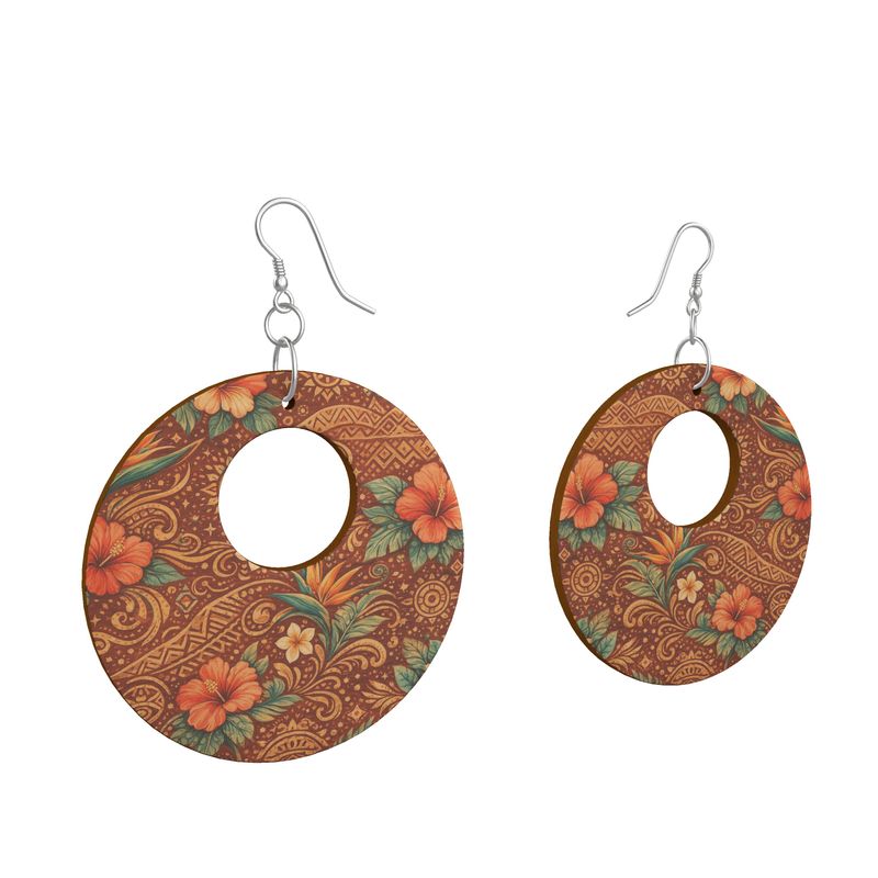 Tropical Wooden Earrings
