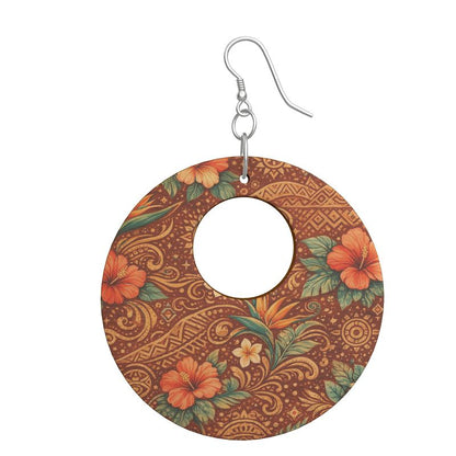 Tropical Wooden Earrings