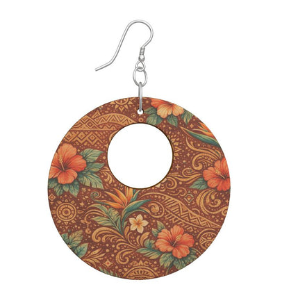 Tropical Wooden Earrings