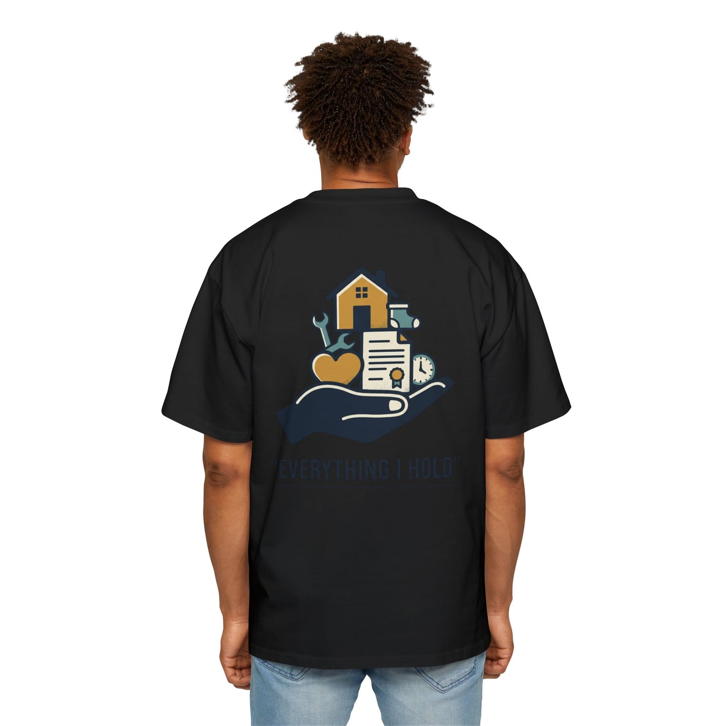 Off Duty Tee — "Everything I Hold" Oversized Graphic T-Shirt