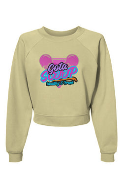 Womens Raglan Pullover Fleece Sweatshirt