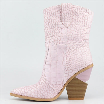 Cowboy Boot Ankle Wedge