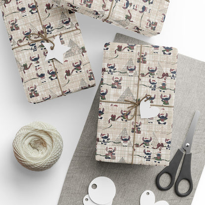 Wrapping Paper Roll – Festive Turtle S&A Pattern Gift Wrap (Eco-Friendly Holiday & Birthday)