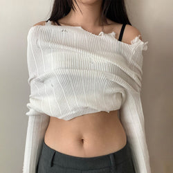 Irregular Knitting Sweater