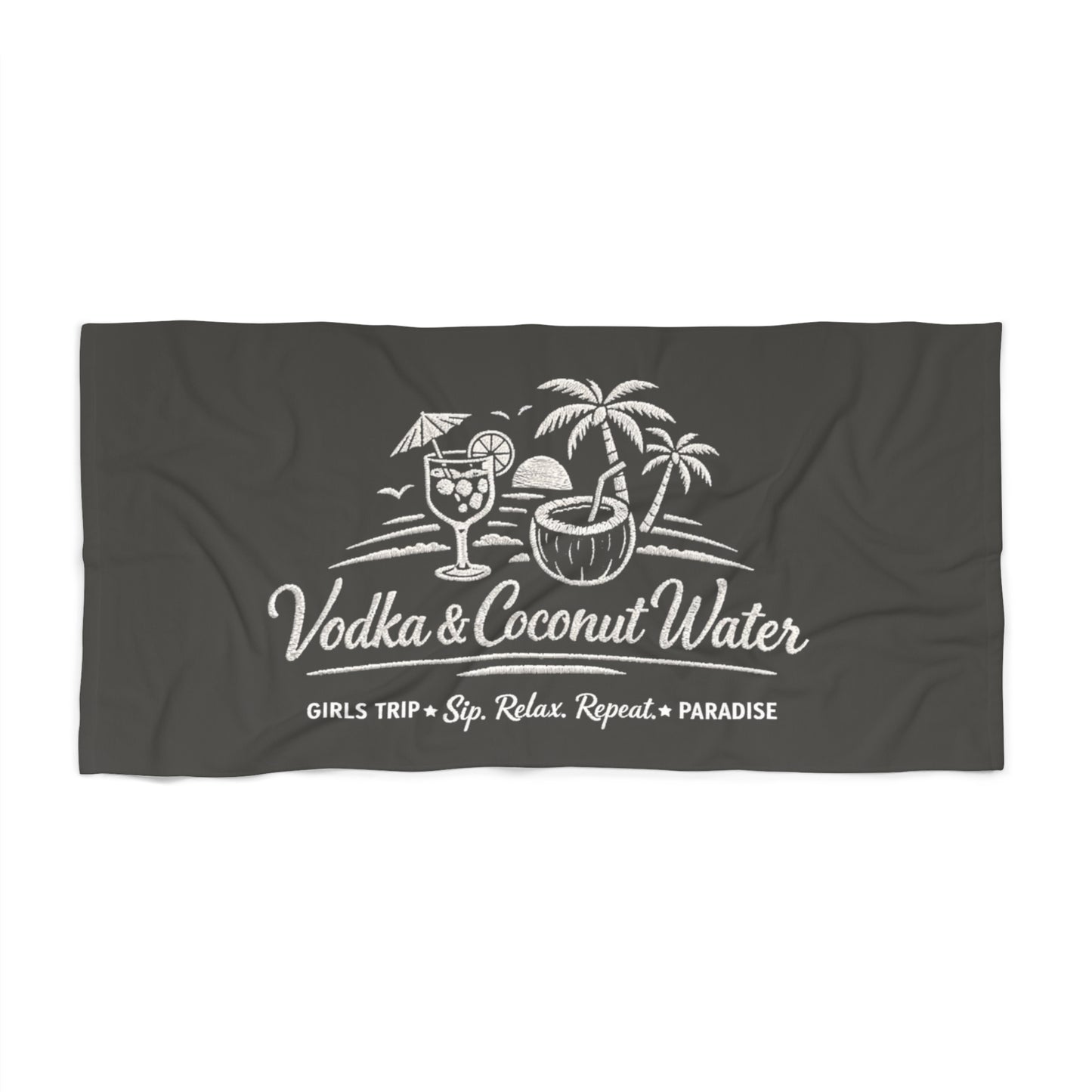 Vodka & Coconut Water — Girls Trip Tropical Pool & Beach Towel