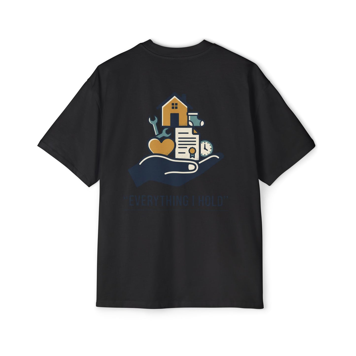 Off Duty Tee — "Everything I Hold" Oversized Graphic T-Shirt