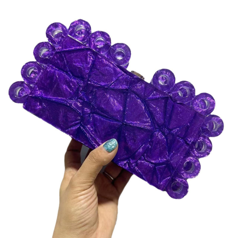 Ladies new fashion circle acrylic clutch bag