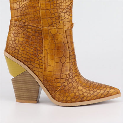 Cowboy Boot Ankle Wedge