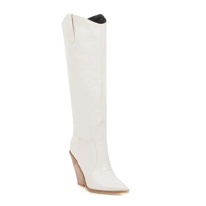 Cowboy Boots Pointed Toe Wedges