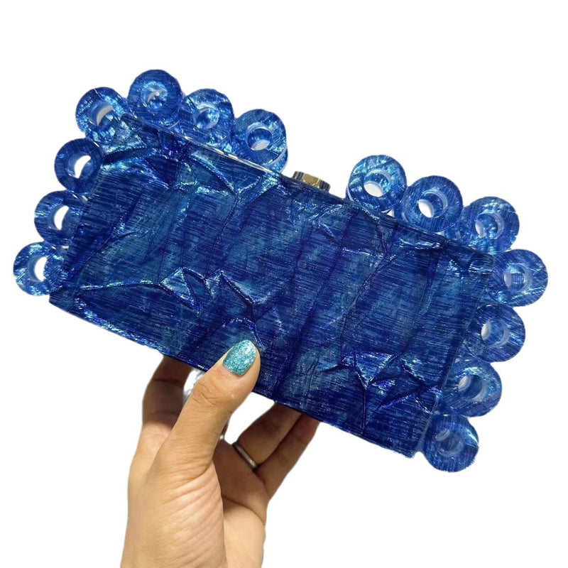 Ladies new fashion circle acrylic clutch bag