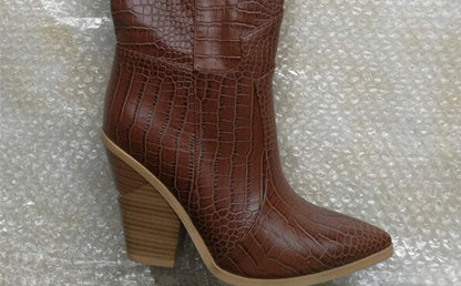 Cowboy Boot Ankle Wedge
