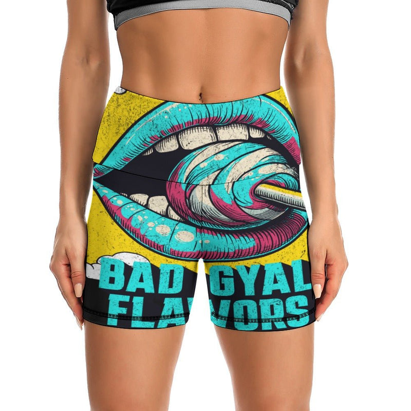 Bad Gal Slim Fit Sports Yoga Shorts - SAND Creations