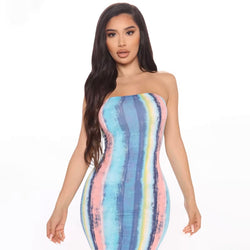 Tye Die Skinny Maxi Dress