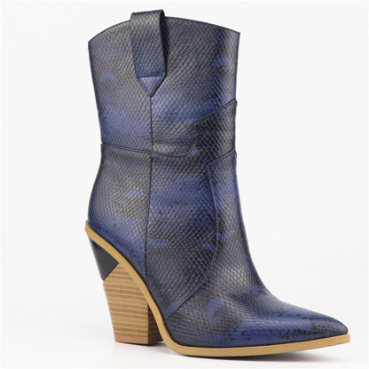 Cowboy Boot Ankle Wedge