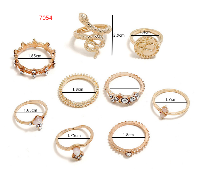 Fatima 15 Pcs/set Virgin Mary Gold Rings