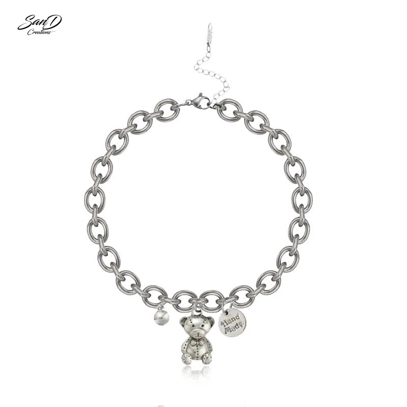 Hip Hop Bear Pendant Bracelet