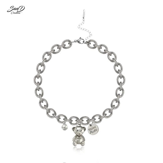 Hip Hop Bear Pendant Bracelet