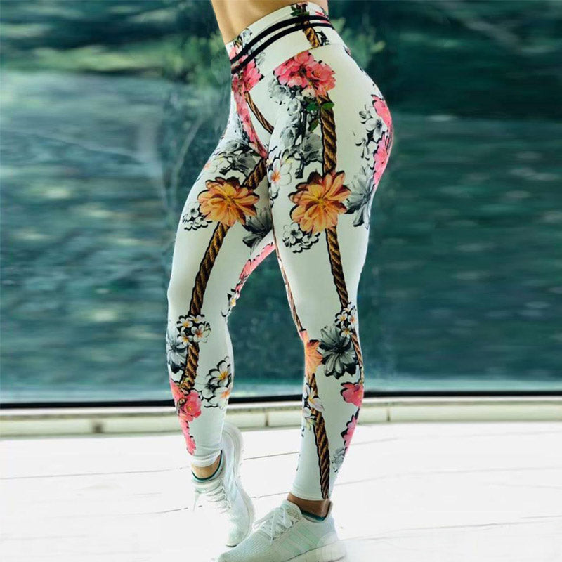 Leggings de cuerda de flores