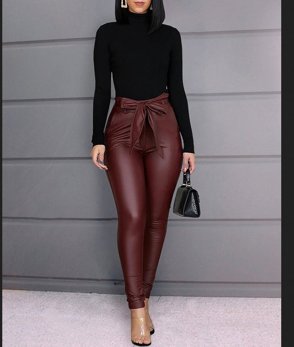 Leather Style Pants