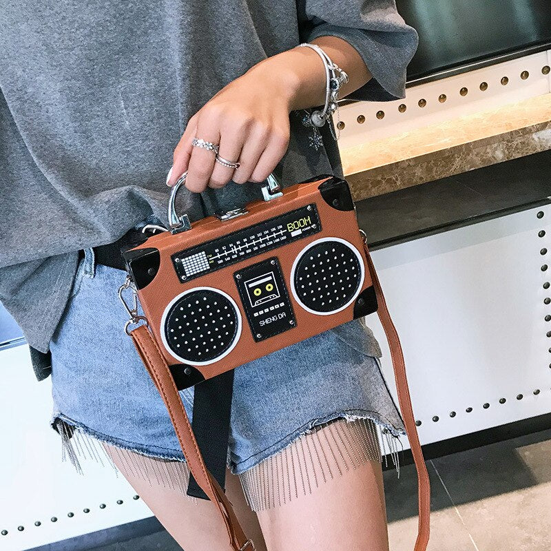 Bolso de hombro de radio retro hip hop