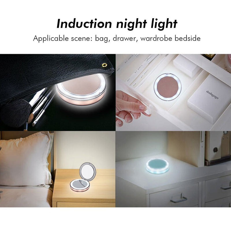 Vanity Travel Makeup Foldable Mirror LED Lighted