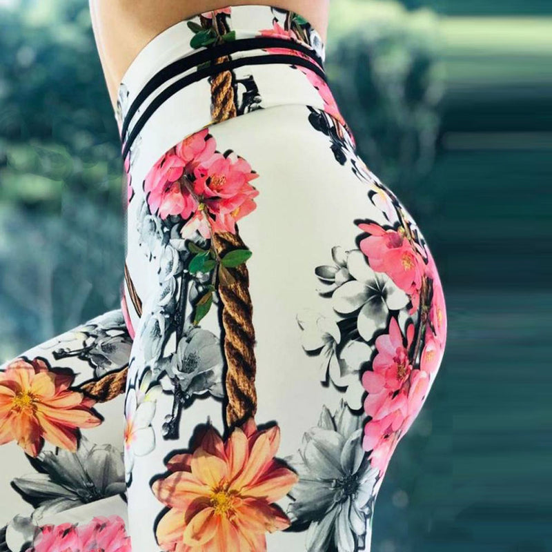 Leggings de cuerda de flores