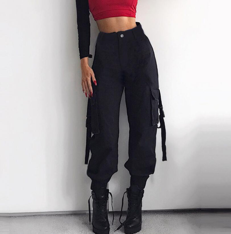 High Waist Cargo  Pockets