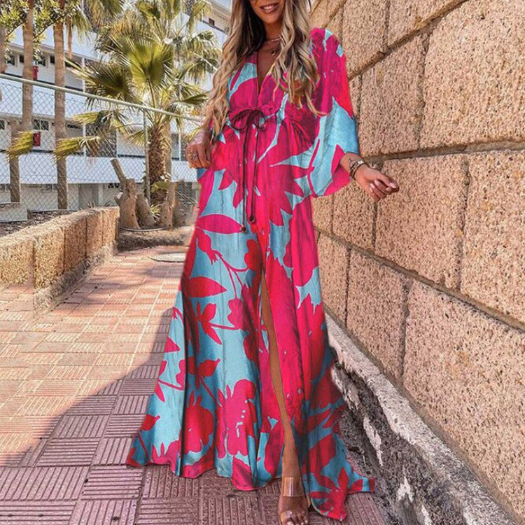 Long Floral Beach Dress