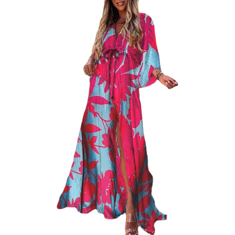 Long Floral Beach Dress