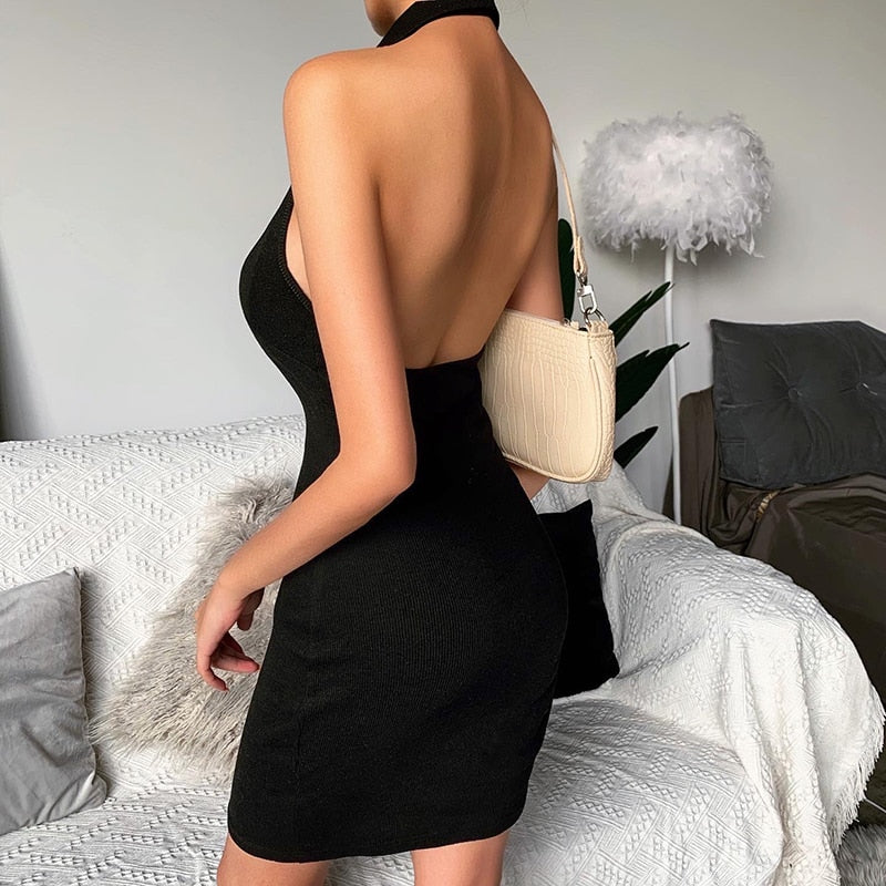 Sleeveless Off Shoulder Mini Dress