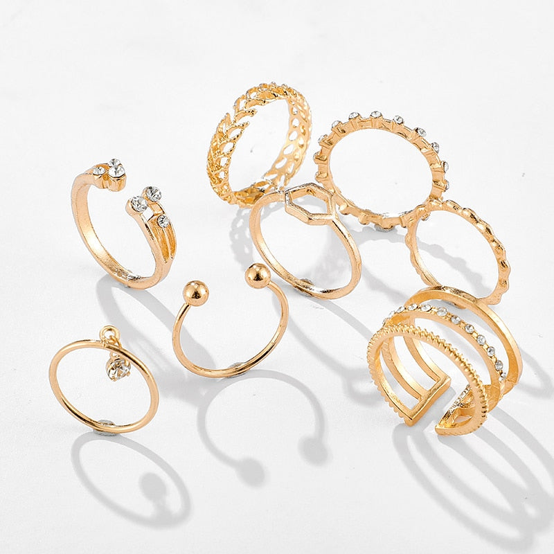 Bohemian 8pcs/sets Geometric Rings