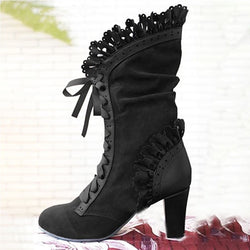 Botas vintage de gamuza de cuero steampunk