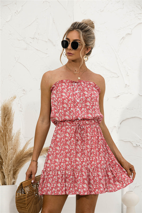 Off Shoulder Boho Mini Sundress