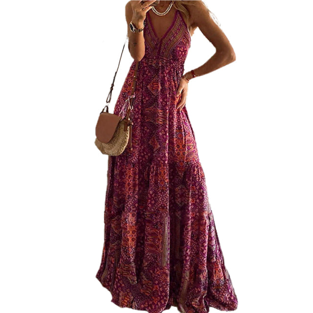 Vintage Paisley Boho  Maxi