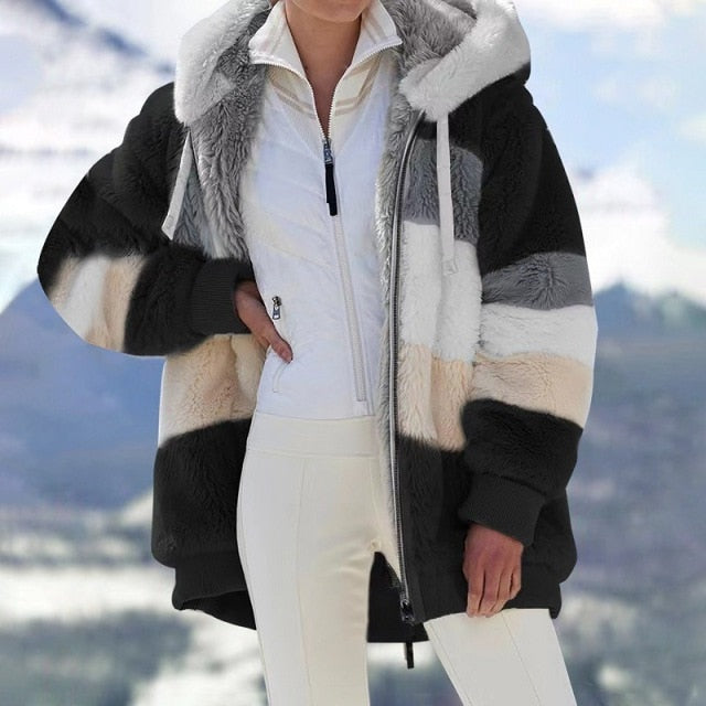 Winter Faux Fur Plush Coat