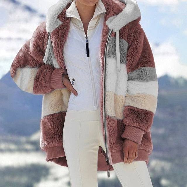 Winter Faux Fur Plush Coat