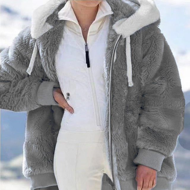 Winter Faux Fur Plush Coat